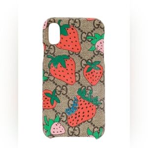 🇮🇹NIB Gucci Strawberry GG X/Xs Iphone Case with Strawberry Design